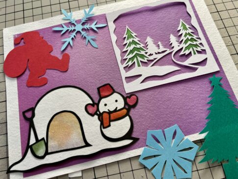 初心者でも作れる冬の切り絵