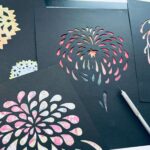 花火　切り絵　簡単 　